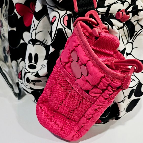 Disney Mickey & Minnie Mouse Drawstring Travel Tote Bag with Pouches - Rare! - Picture 5 of 10